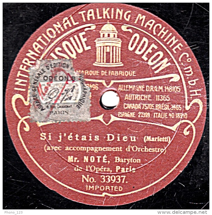 78 Trs - 27 Cm  - état M -  NOTE - LES SAPINS - Si J'étais Dieu - 78 Rpm - Schellackplatten