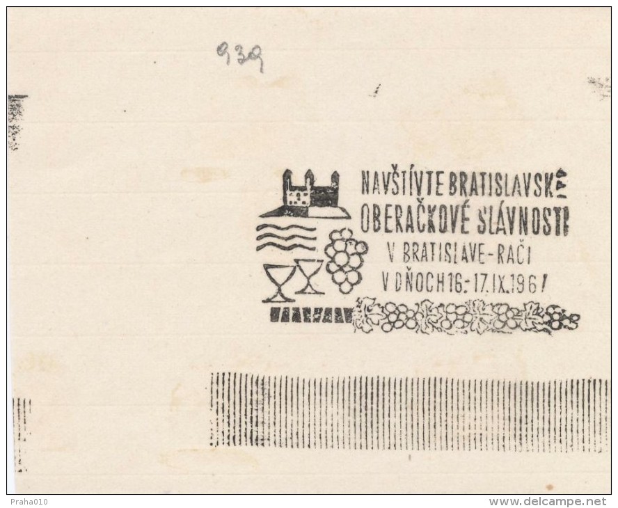 J2306 - Czechoslovakia (1945-79) Control Imprint Stamp Machine (R!): Visit The Vintage Festival Bratislava 1967 - Proofs & Reprints