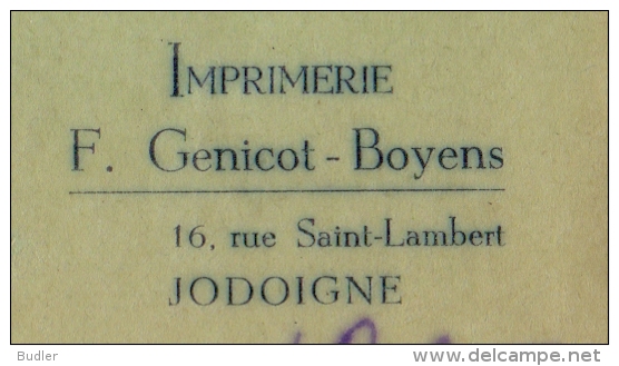 1958 : Société Anonyme De CRÉDIT OUVRIER De JODOIGNE : Extrait De Compte : GELDENAKEN, - Banque & Assurance