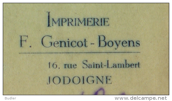 1958 : Société Anonyme De CRÉDIT OUVRIER De JODOIGNE : Extrait De Compte : GELDENAKEN, - Bank En Verzekering