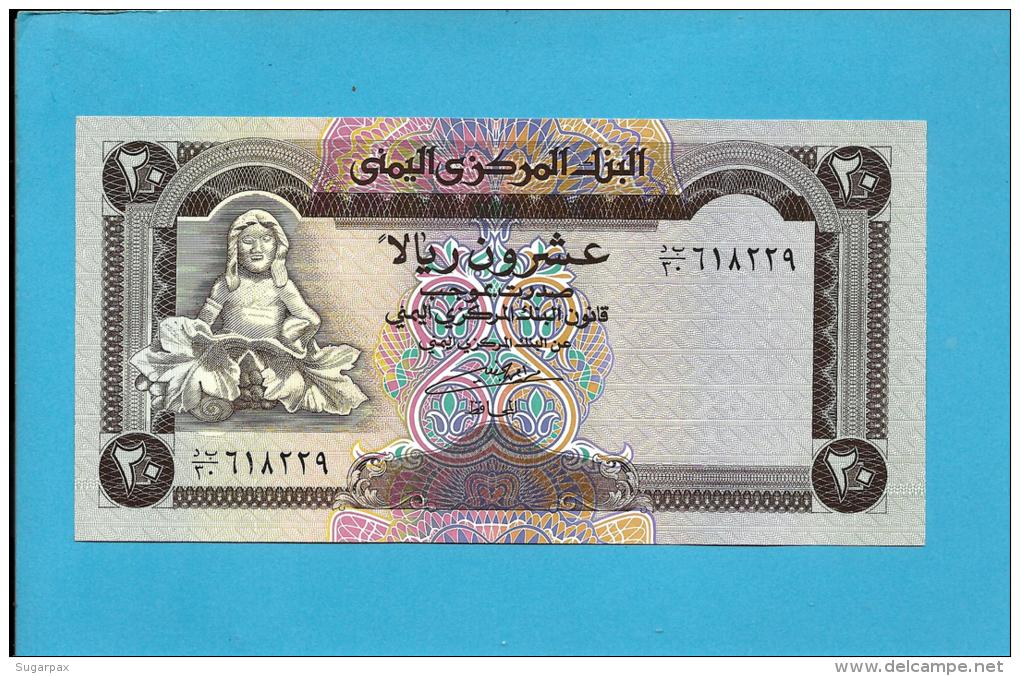 YEMEN ARAB REPUBLIC - 20 RIALS -  ND ( 1990 ) - P 26.b -  Sign. 8 - UNC. - Central Bank Of Yemen - 2 Scans - Yémen