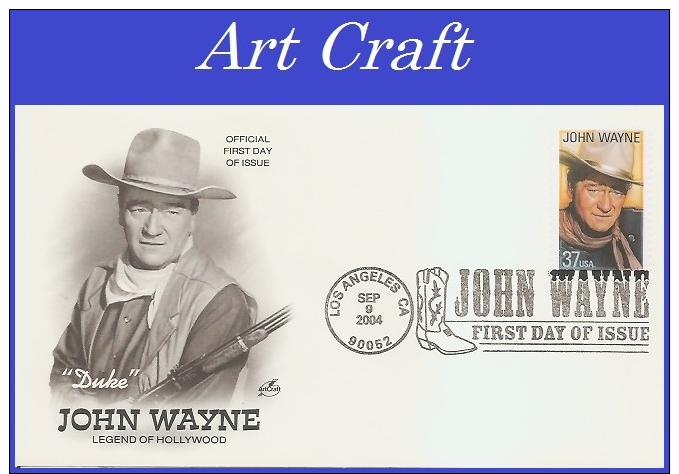 USA #3876 U/A ARTCRAFT FDC   John Wayne - 2001-2010