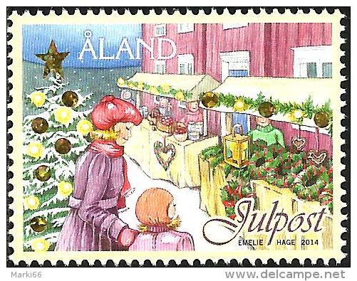 Aland - 2014 - Christmas - Mint Stamp With Holographic Intaglio Imprint - Aland