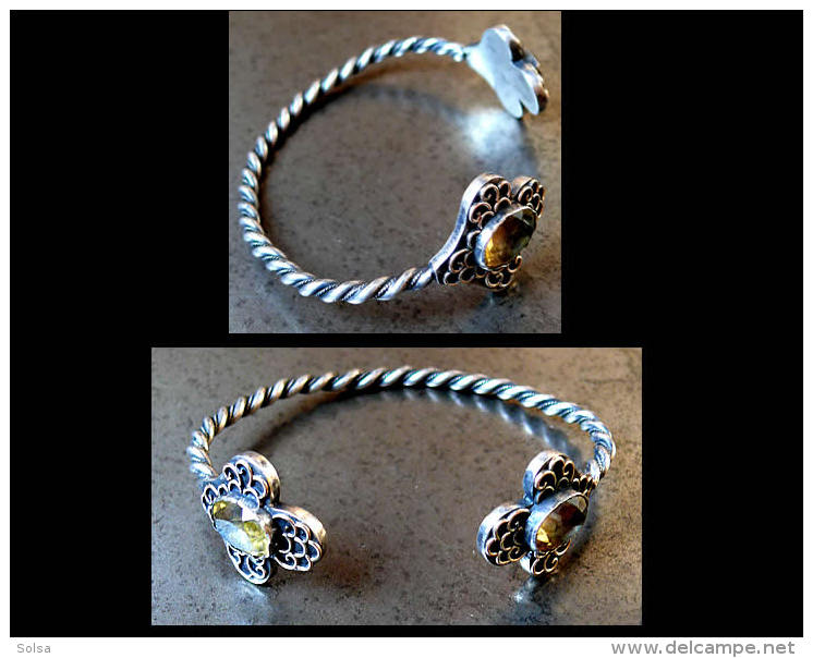 Ancien Bracelet De L'orfèvrerie Juive Du Maroc / Old Jew Silversmith Work Bracelet From Morocco - Bracciali