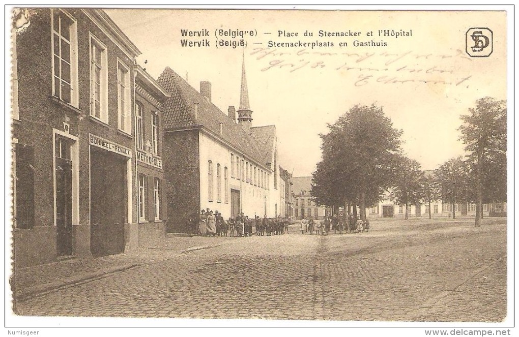 WERVIK      ---  Place Du Steenacker Et L' Hôpital  -  Steenackerplaats En Gasthuis - Wervik