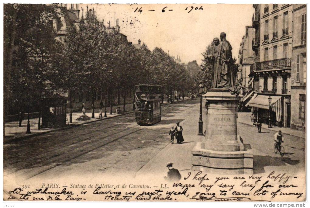 PARIS STATUES DE PELLETIER ET DE CAVENTOU ,TRANSPORT EN COMMUNS  REF 43945 - Estatuas