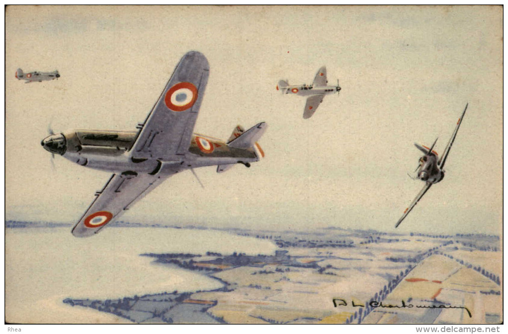 AVIATION  MILITAIRE - AVION - Dessin - DEWOITINE 520 - 1939-1945: 2. Weltkrieg