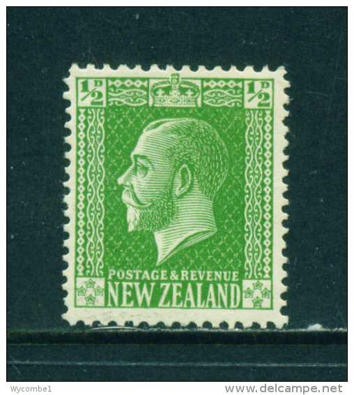 NEW ZEALAND - 1915 George V Definitives 1/2d Mounted Mint - Unused Stamps