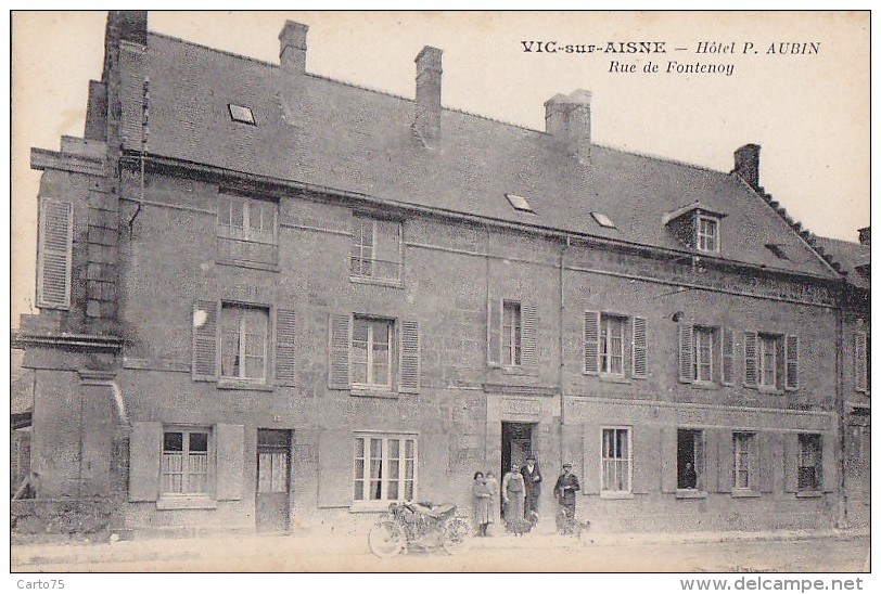 Vic Sur Aisne 02 - Moto Hôtel  - Cachet Militaire - Vic Sur Aisne