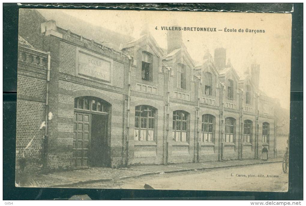 N°4  Villers Bretonneux - Ecole De Garçons   -rar75 - Villers Bretonneux