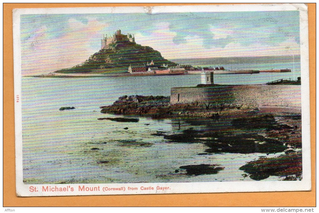 St Michaels Mount 1906 Postcard - St Michael's Mount