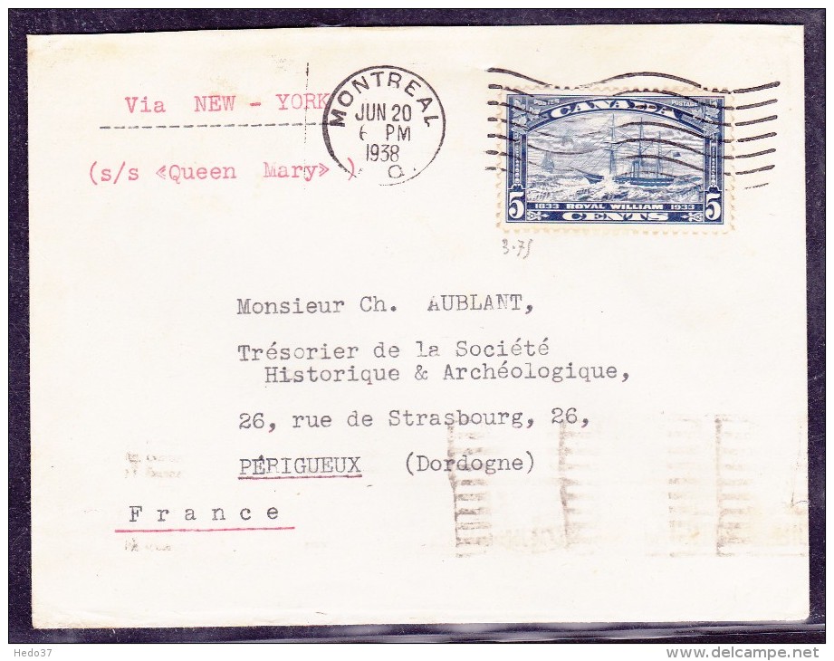 Canada - Lettre - Histoire Postale