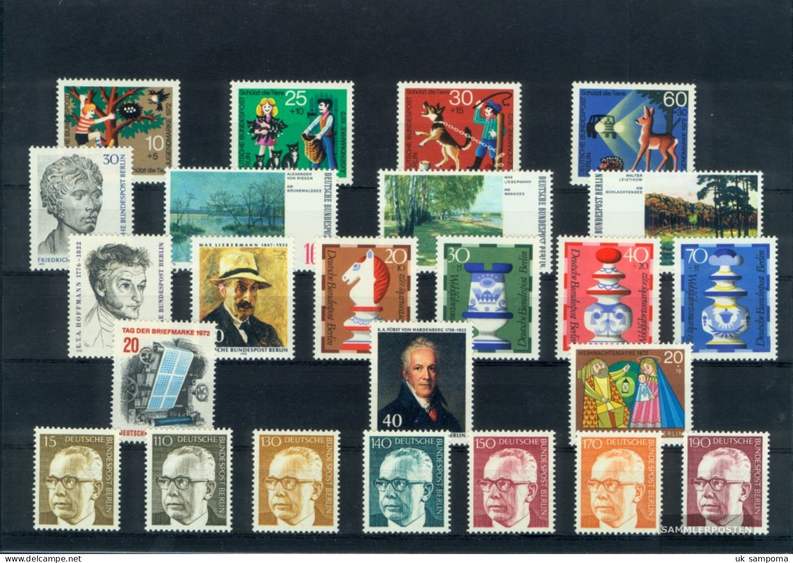 Berlin (West) 1972 Unmounted Mint / Never Hinged Complete Volume In Clean Conservation - Unused Stamps