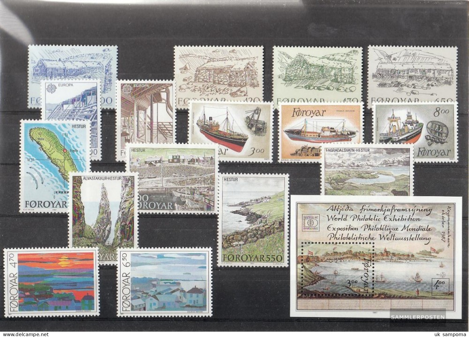 Denmark - Faroe Islands 1987 Unmounted Mint / Never Hinged Complete Volume In Clean Conservation - Full Years