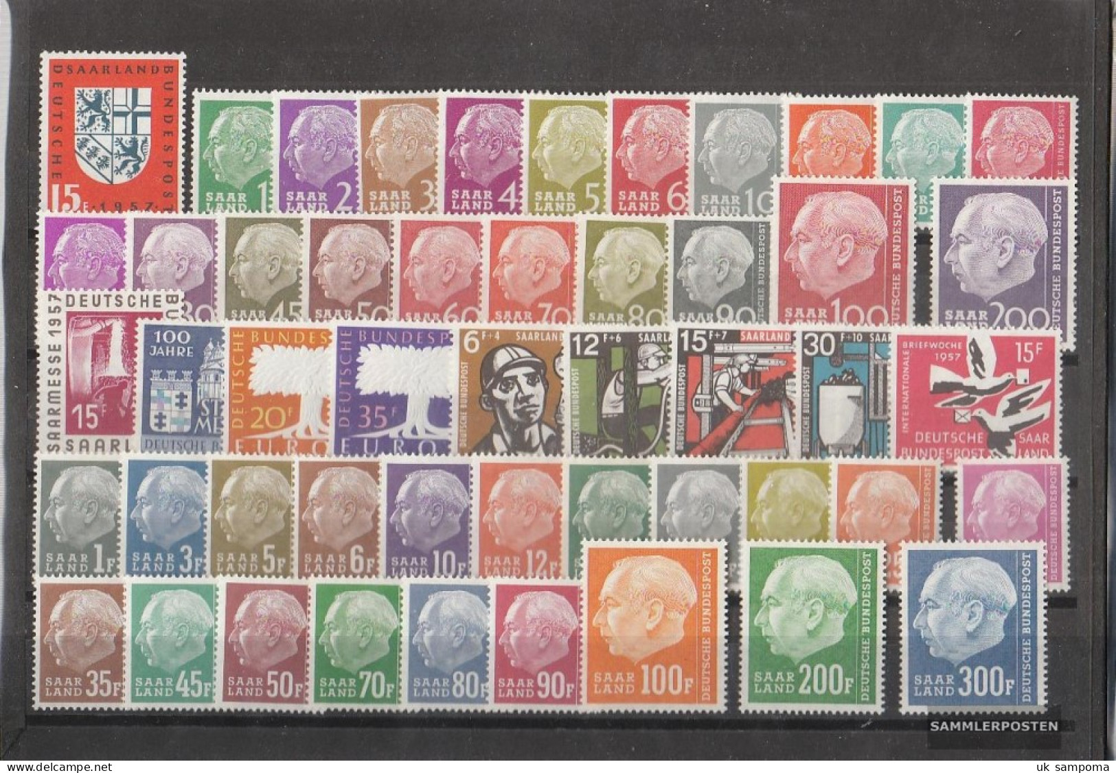 Saar 1957 Unmounted Mint / Never Hinged Complete Volume In Clean Conservation - Unused Stamps