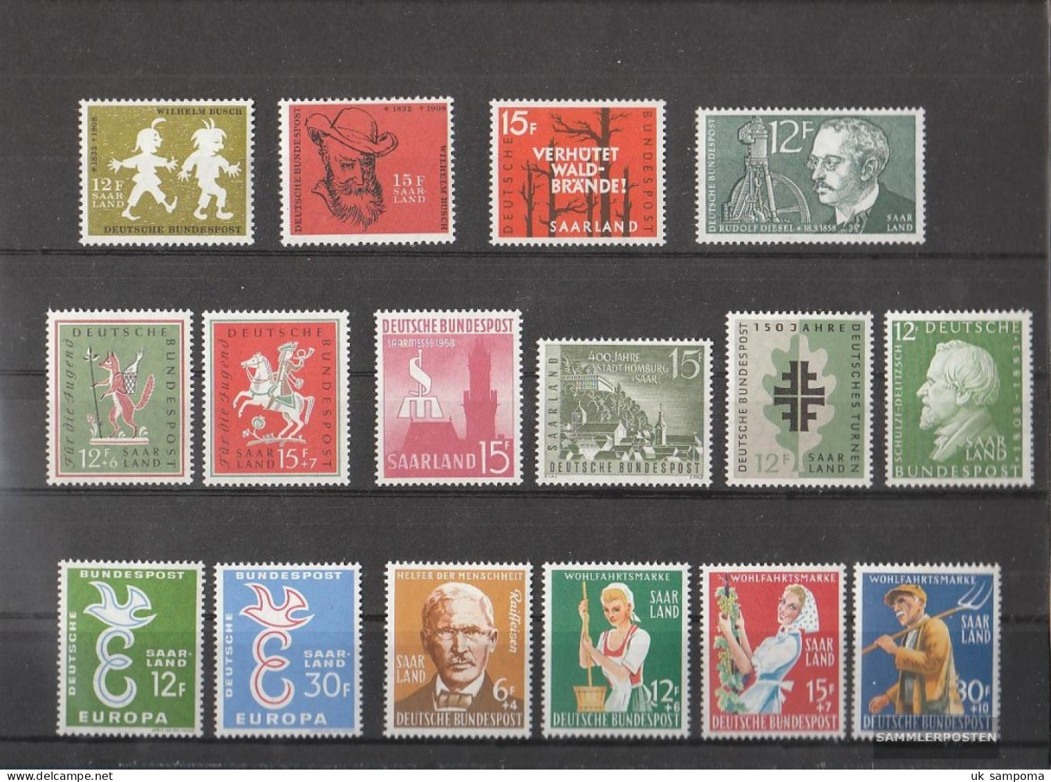 Saar 1958 Unmounted Mint / Never Hinged Complete Volume In Clean Conservation - Neufs