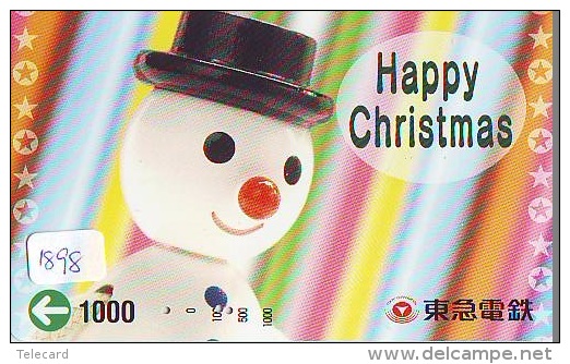 Carte Prépayée Japon NOËL (1898) MERRY CHRISTMAS  Prepaid Card Japan * Karte WEIHNACHTEN JAPAN * KERST NAVIDAD - Noel