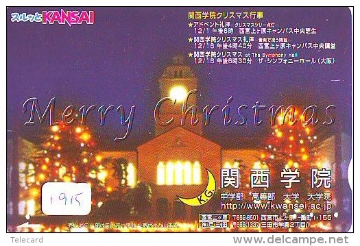 Carte Prépayée Japon NOËL (1915) MERRY CHRISTMAS  Prepaid Card Japan * Karte WEIHNACHTEN JAPAN * KERST NAVIDAD - Noel