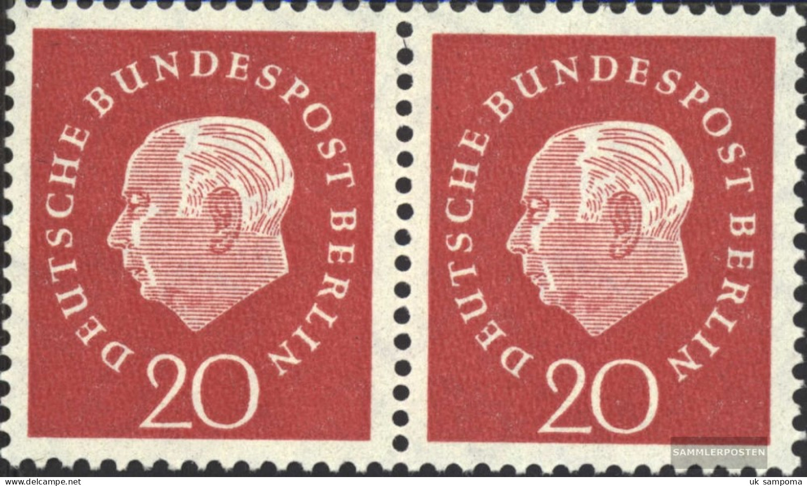 Berlin (West) 184wP Horizontal Couple Unmounted Mint / Never Hinged 1959 Heuss - Unused Stamps