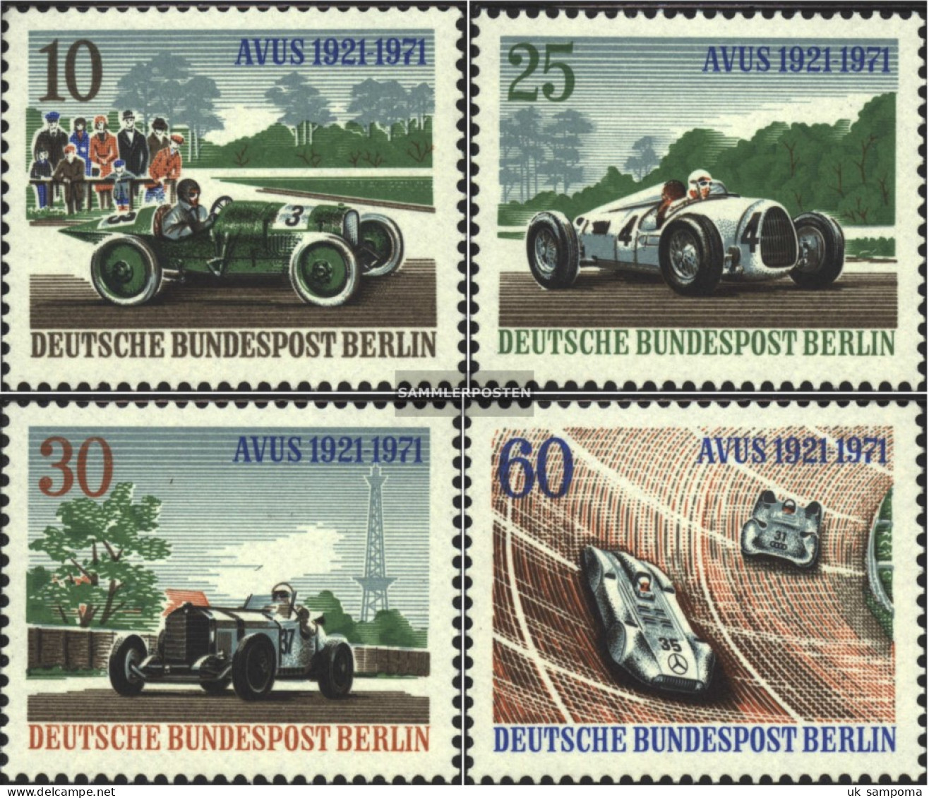 Berlin (West) 397-400 (complete.issue) Unmounted Mint / Never Hinged 1971 Avus-Race - Unused Stamps