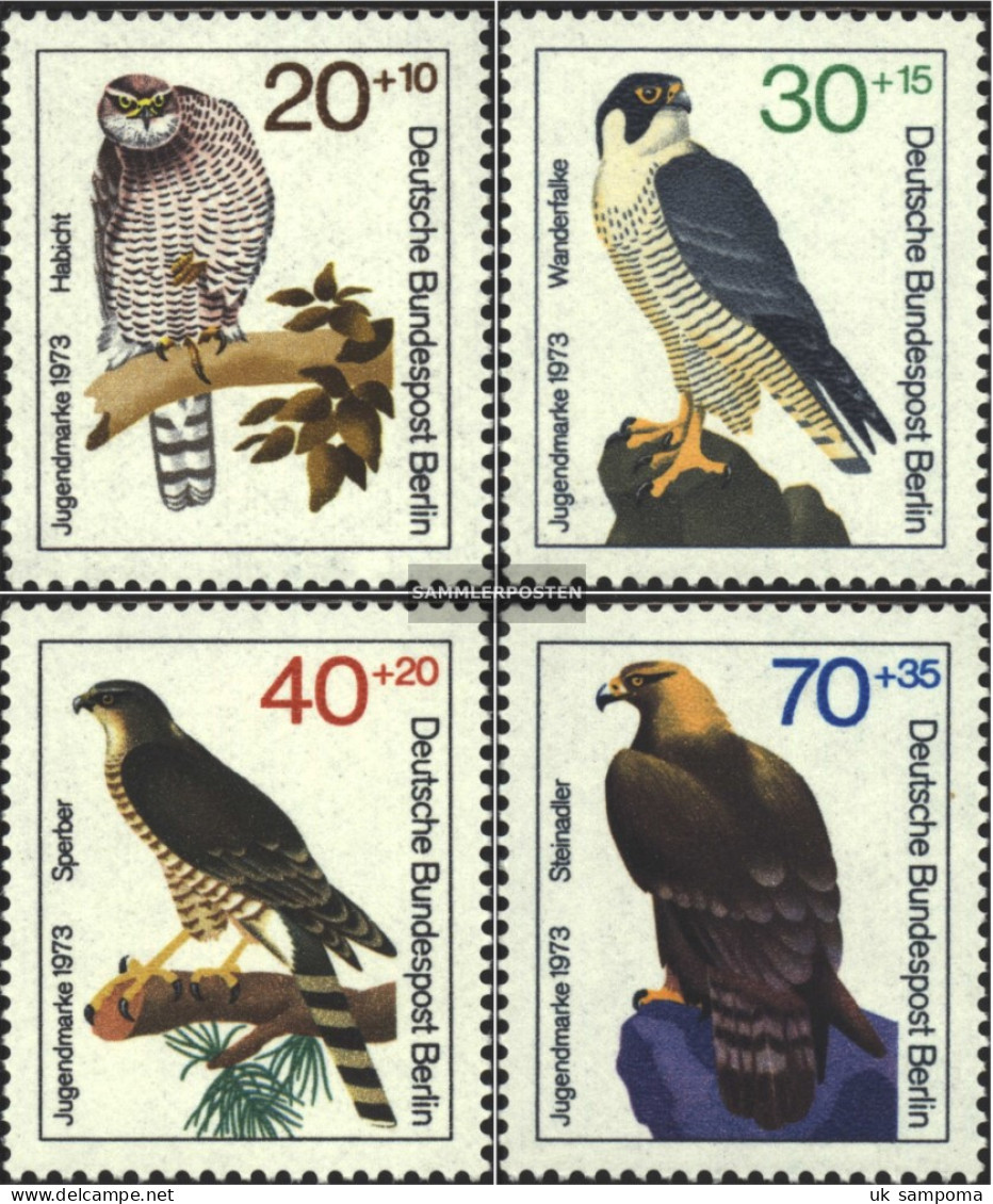 Berlin (West) 442-445 (complete.issue) Unmounted Mint / Never Hinged 1973 Youth Brands Birds Of Prey - Unused Stamps