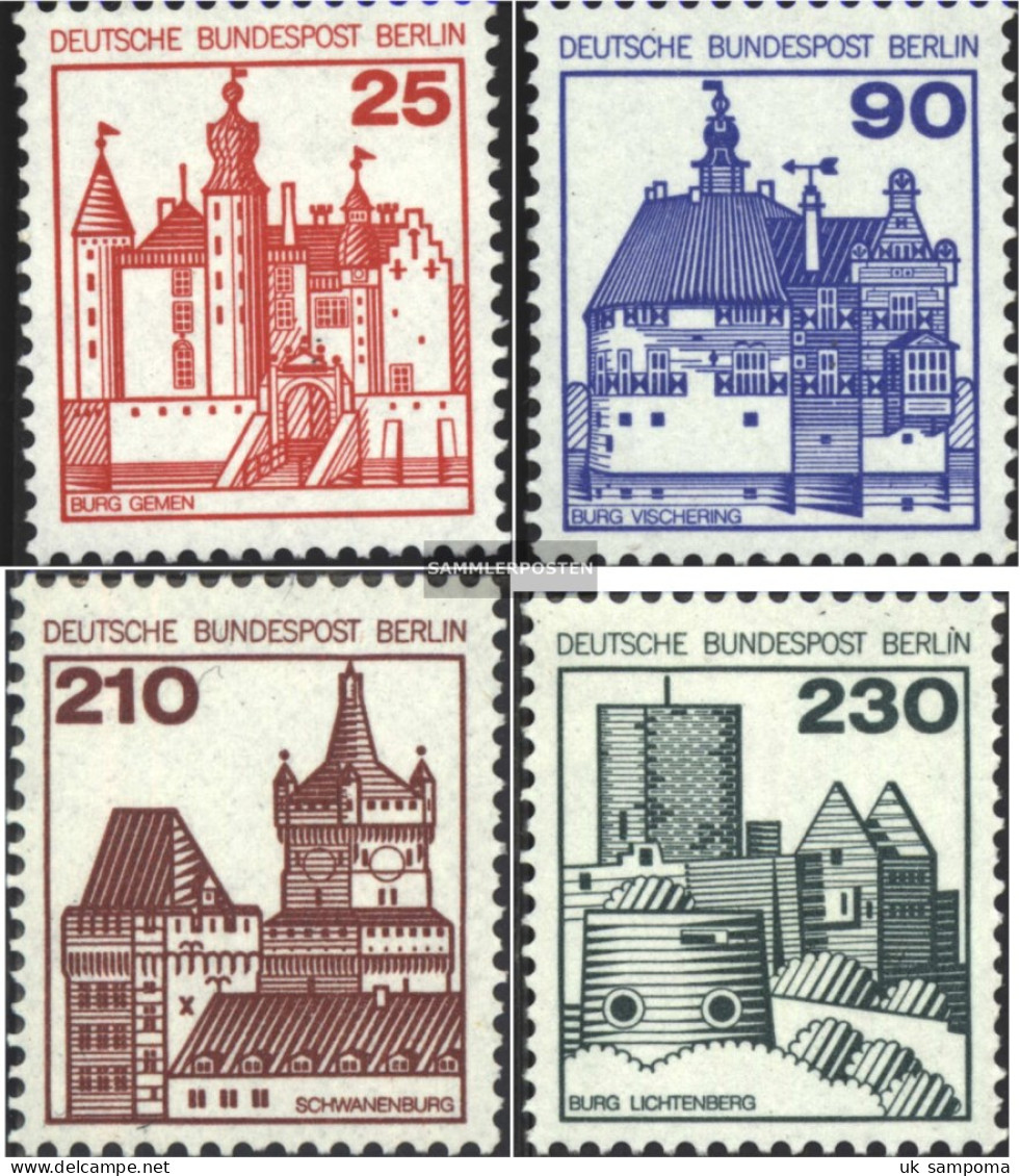 Berlin (West) 587R-590R With Counting Number (complete Issue) Unmounted Mint / Never Hinged 1978 Fortresses And Castles - Unused Stamps