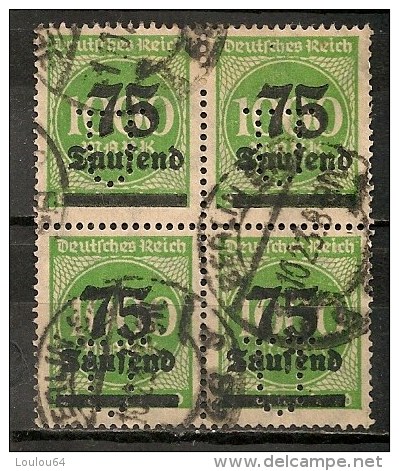 Timbres - Allemagne - Empire - 1923 - 4 Timbres 75 Lautend Sur 1000 Mark  -  Perforé - - Autres & Non Classés