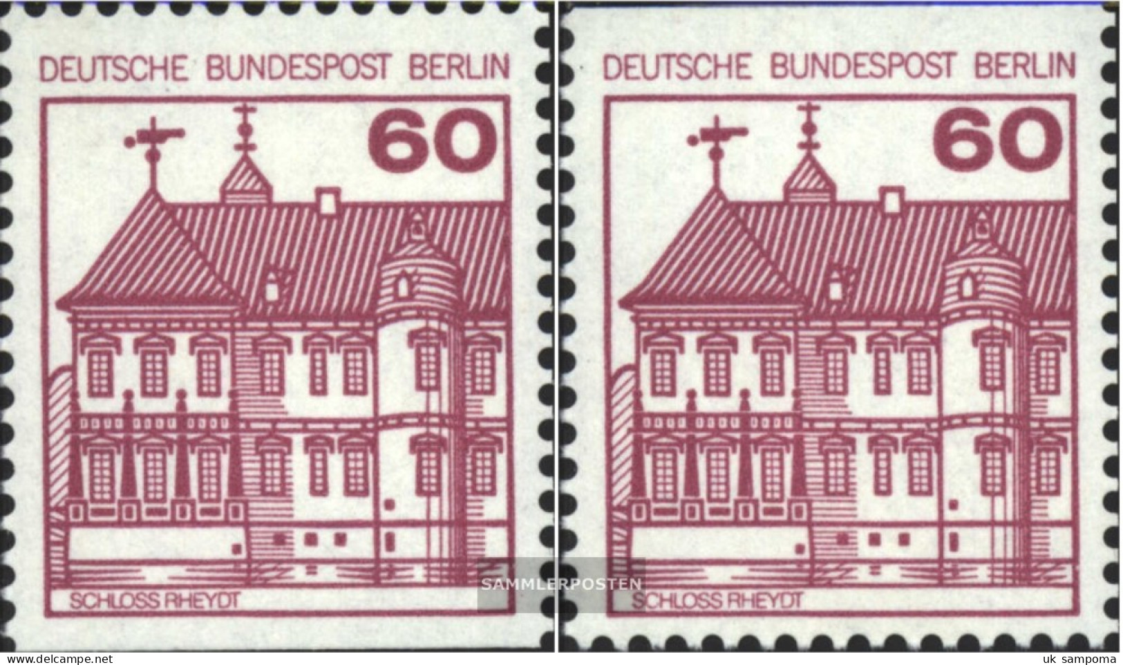 Berlin (West) 611C-611D (complete.issue) Unmounted Mint / Never Hinged 1979 Fortresses And Castles - Unused Stamps