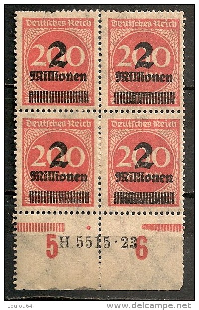 Timbres - Allemagne - Empire - 1923 - 4 Timbres De 2 M. Sur 220 Mark  - - Autres & Non Classés