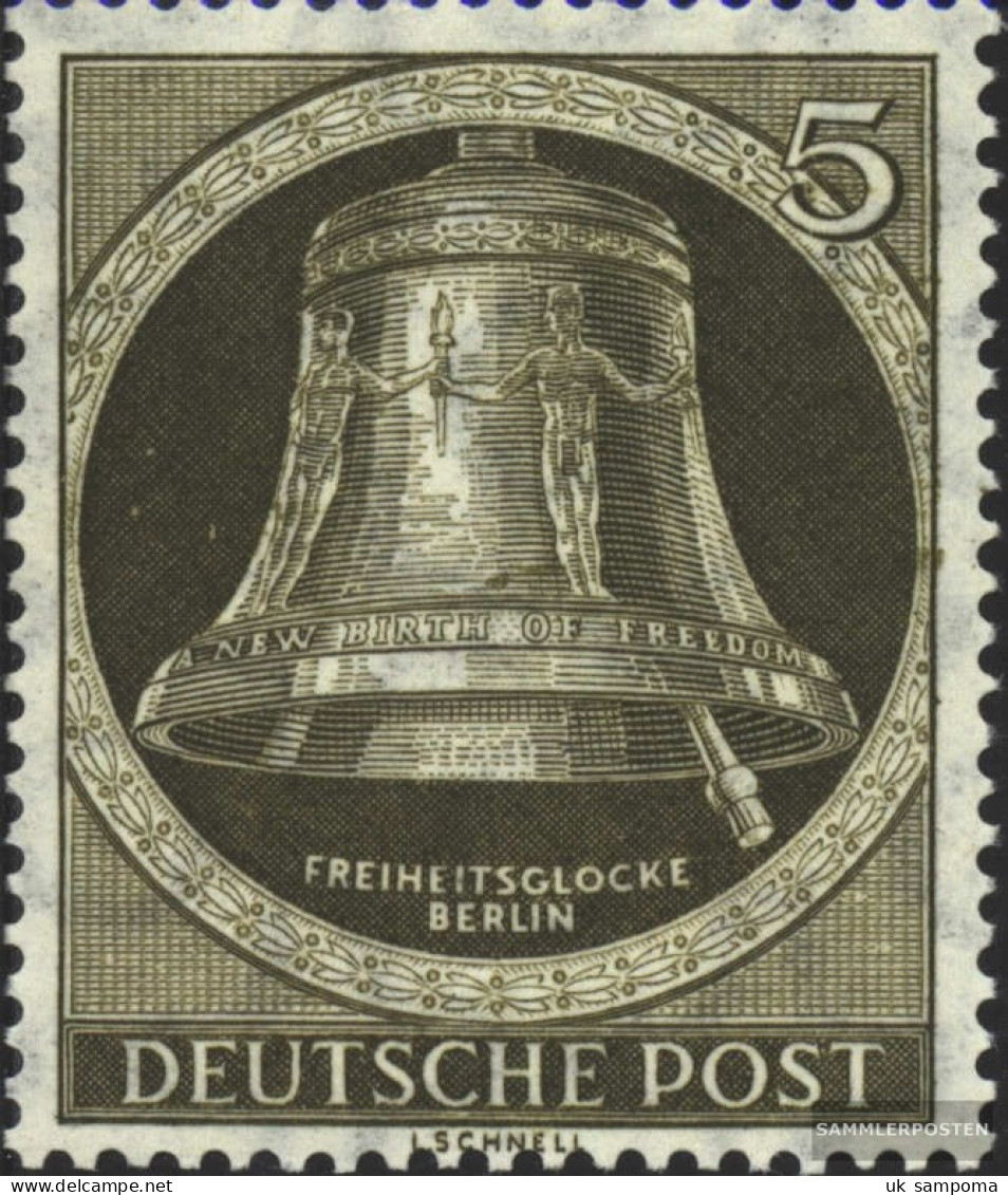 Berlin (West) 82y Horizontal Gummiriffelung Unmounted Mint / Never Hinged 1952 Liberty Bell - Unused Stamps