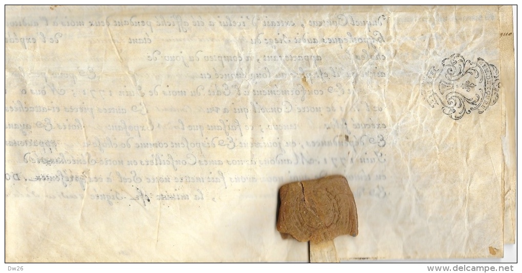 Lettre De Ratification Sur Parchemin Pour Une Cession De Propriété - May 1777 à Beaugé (Maine Et Loire) - Avec Sceau - Manuscrits