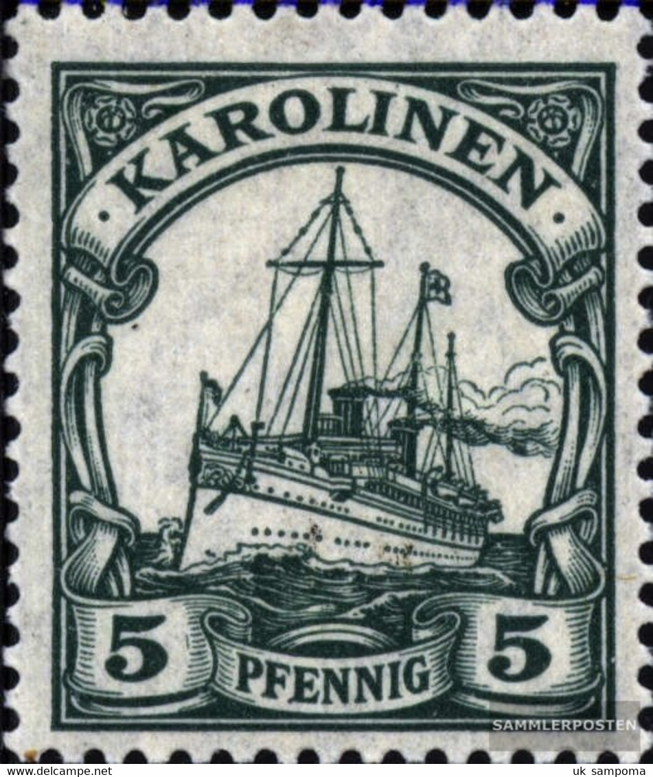 Carolines (German.Colony) A21 With Hinge 1923 Ship Imperial Yacht Hohenzollern - Caroline Islands