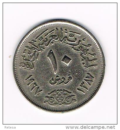 *** EGYPTE  10 PIASTERS   1967 - Egypte