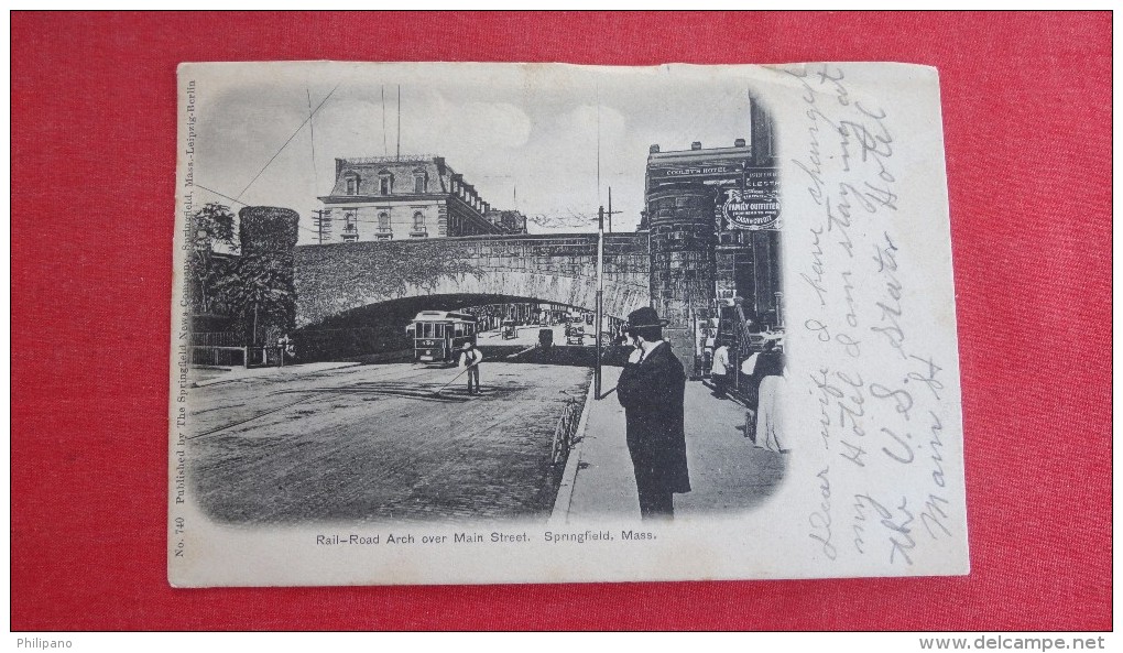 Massachusetts> Springfield  Rail Road Arch Over Main Street----- ----1861 - Springfield