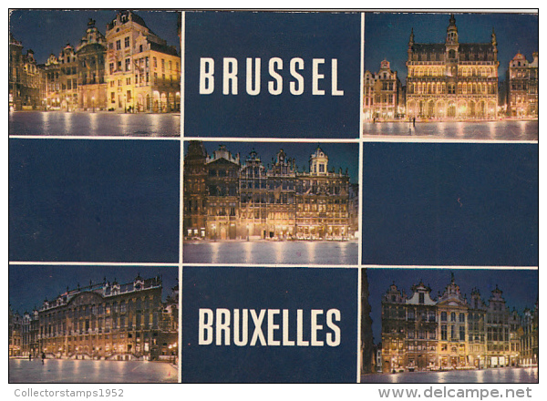 22031- BRUXELLES- BY NIGHT, PALACES, MANSIONS - Brüssel Bei Nacht