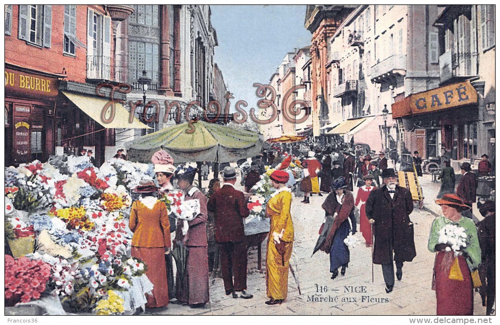 (06) Nice - Le Marché Aux Fleurs - 2 SCANS - Marchés, Fêtes