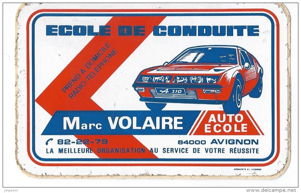 Autocollant Années 80 école De Conduite Marc Voltaire Avignon - Autocollants