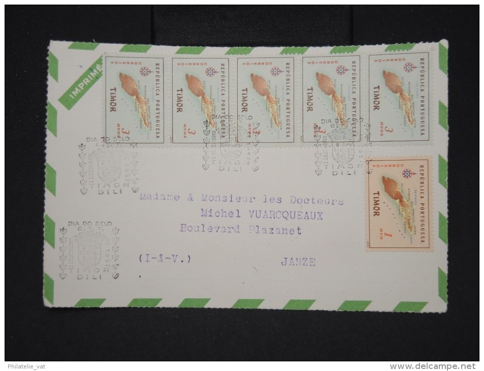 TIMOR-Enveloppe( Devant) Pour La France Pub Médicale  De Dieppe En 1957  A Voir  Lot P 6409 - Timor