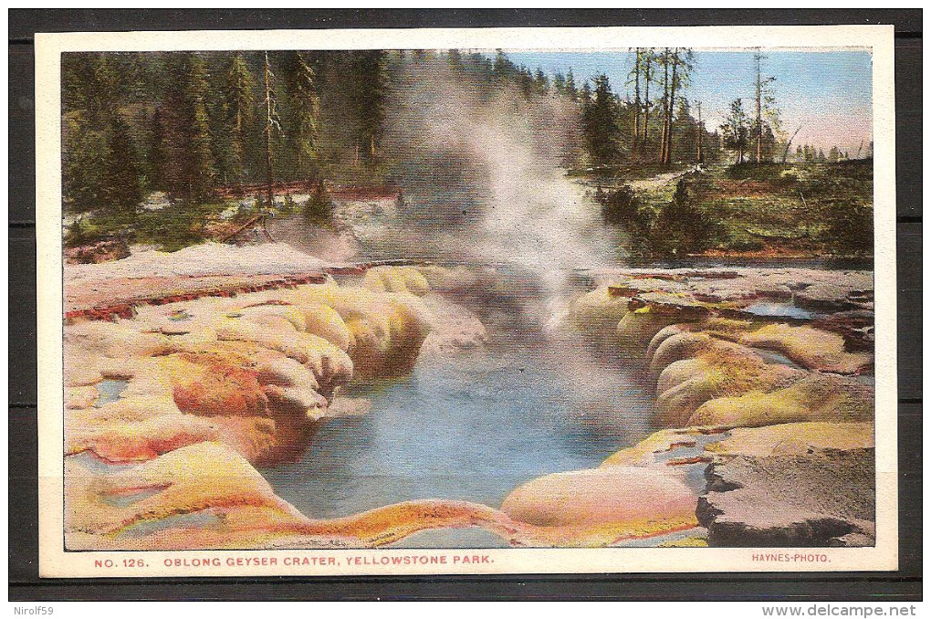 United States - Oblong Geyser,Yellowstone Park - Yellowstone