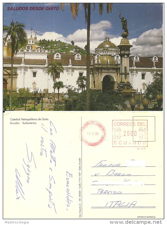 EQUADOR  QUITO  Catedral Metropolitana  EMA Stamp - Ecuador