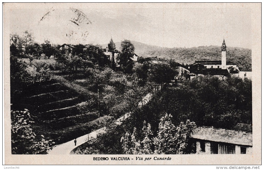 BEDERO VALCUVIA - VIA PER CUNARDO. GELAUFEN V. VARESE 29.3.47 N. LA CHAUX DE FONDS. Zu. 733 - Varese