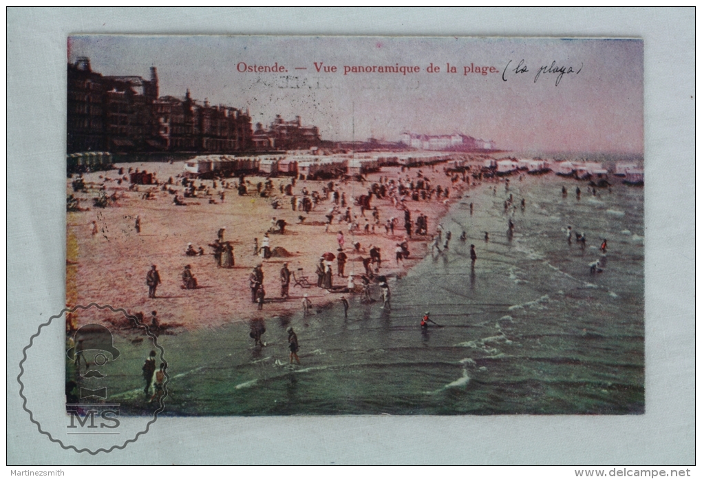 Old Postcard Belgium - Vue Panoramique De La Plage - Oosterzele