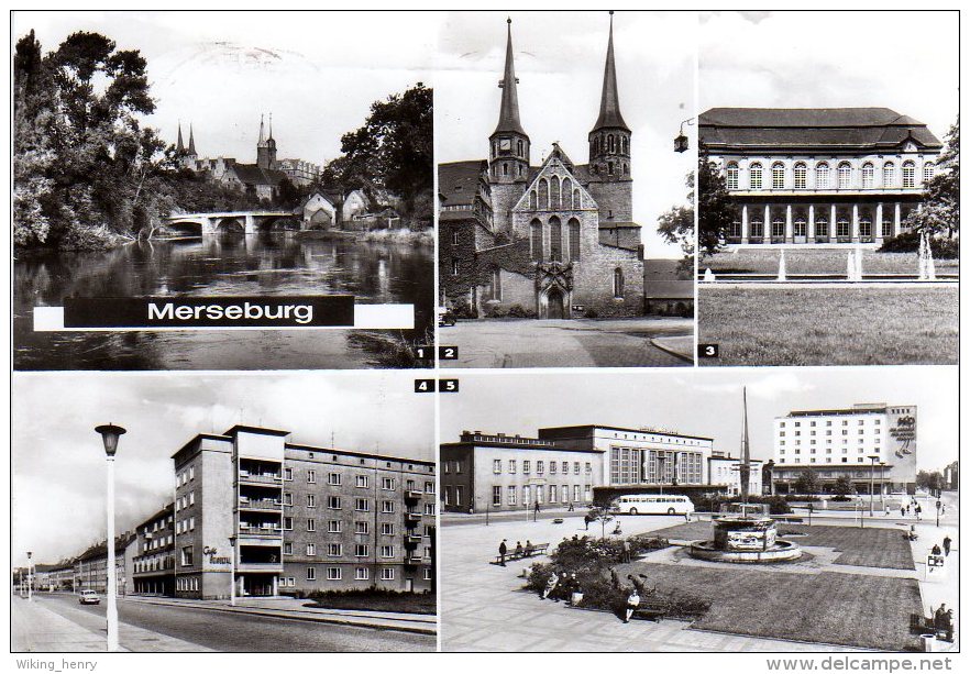 Merseburg - S/w Mehrbildkarte 1 - Merseburg