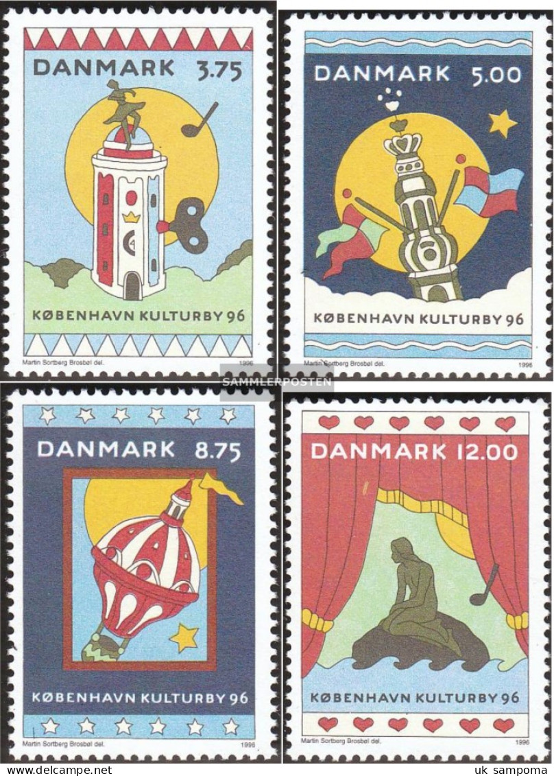 Denmark 1116-1119 (complete Issue) Unmounted Mint / Never Hinged 1996 Attractions Copenhagen - Ungebraucht