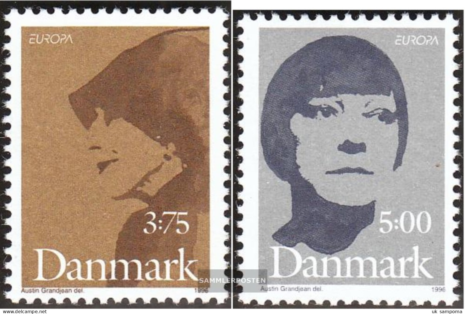 Denmark 1124-1125 (complete Issue) Unmounted Mint / Never Hinged 1996 Famous Women - Ungebraucht