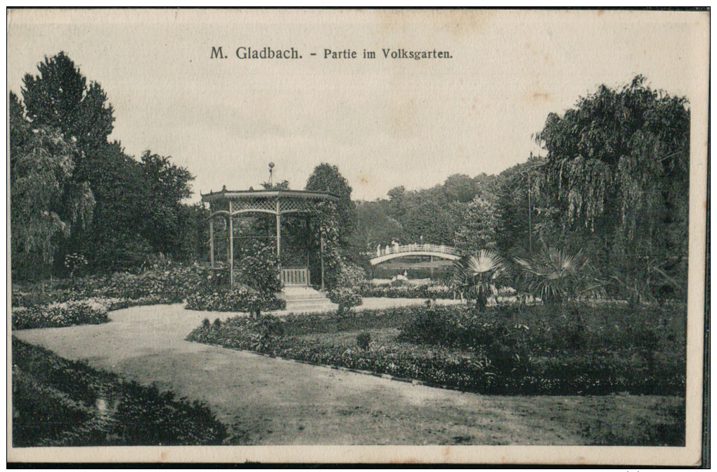 Partie Im Volksgarten Um 1910   Feldpostkarte WW I  1.10.17 - Mönchengladbach