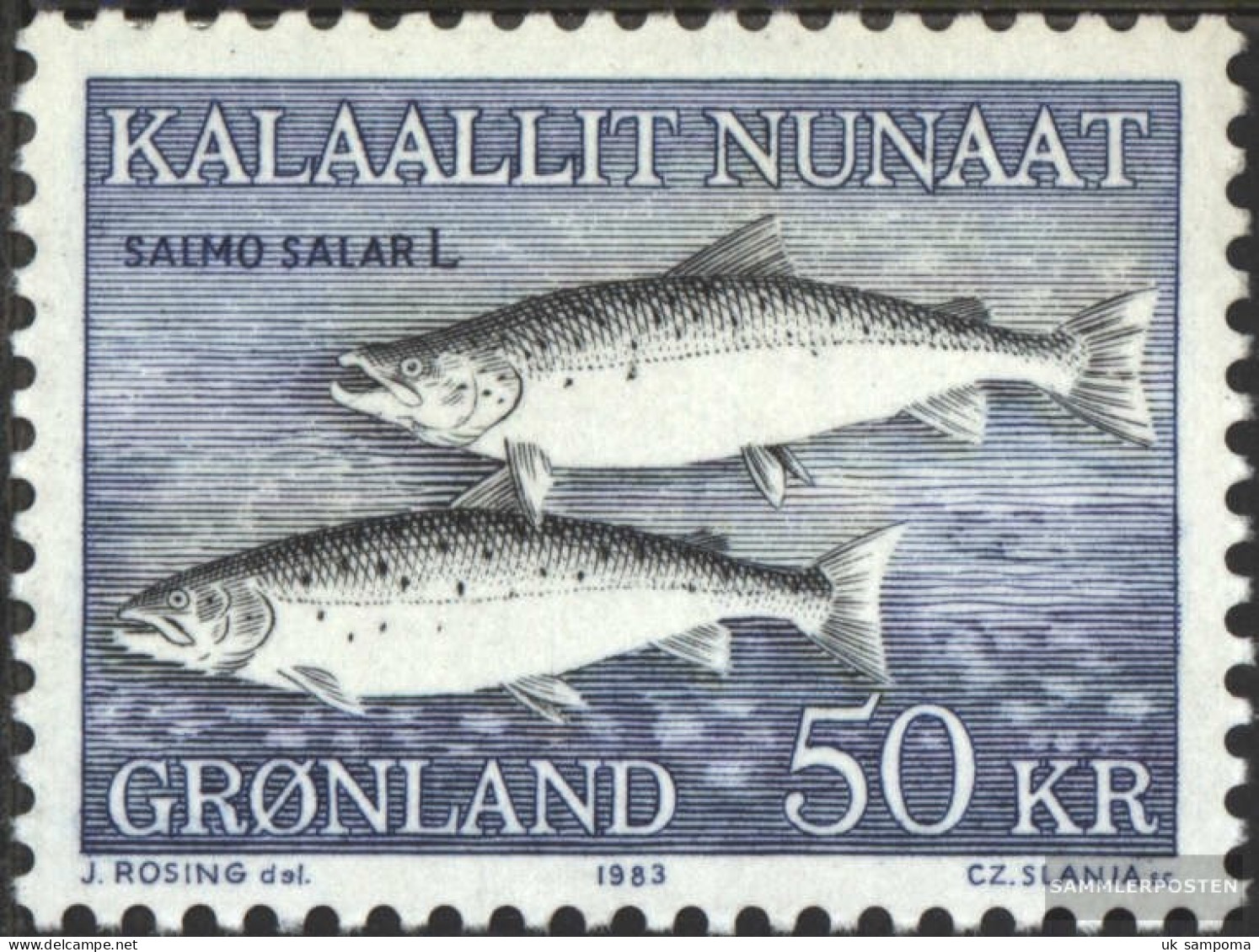 Denmark - Greenland 140 (complete Issue) Unmounted Mint / Never Hinged 1983 Seafood: Atlantic-salmon - Unused Stamps