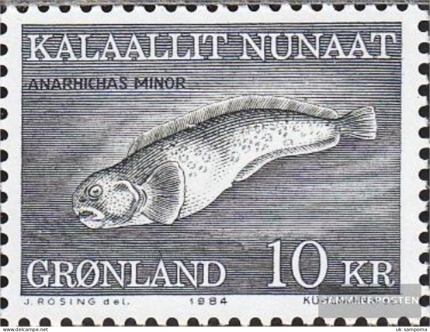 Denmark - Greenland 154 (complete Issue) Unmounted Mint / Never Hinged 1984 Seafood: Catfish - Nuevos