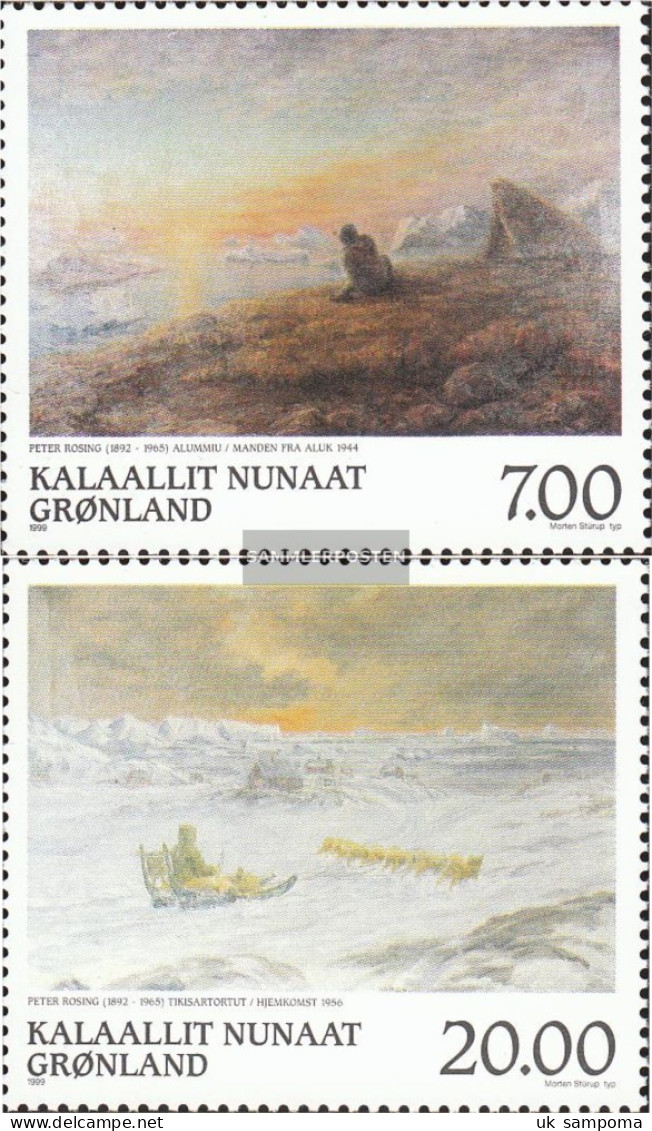 Denmark - Greenland 336-337 (complete Issue) Unmounted Mint / Never Hinged 1999 Paintings - Unused Stamps