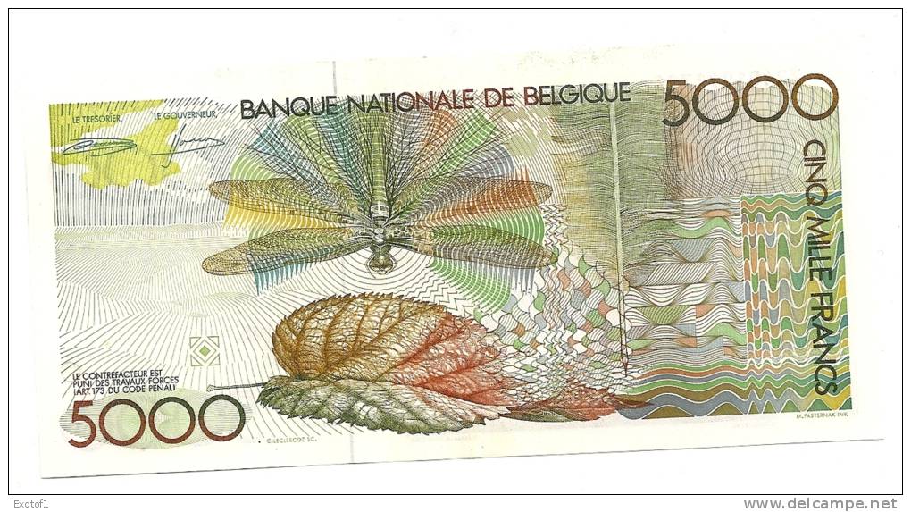 BELGIE,BELGIUM,BELGQUE,BE LGIEN, 5000 BF GUIDO GEZELLE UNC NIEUW - 10000 Francs